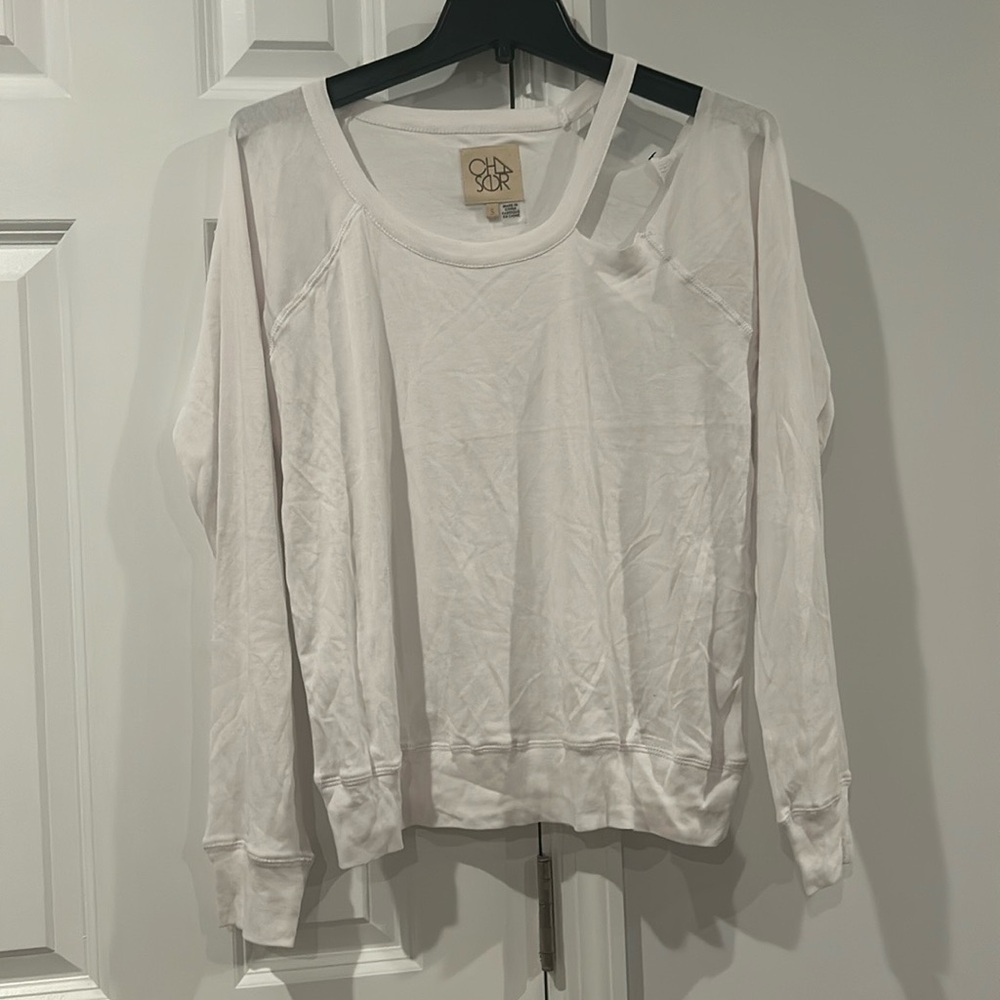 Chaser White Long Sleeve Tee with Soft Fabric
